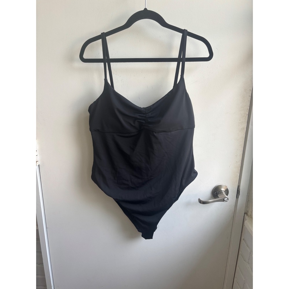 Andie Swim Ruched SweetHeart Cut 
Out Back One Piece Swimsuit XL beach travel